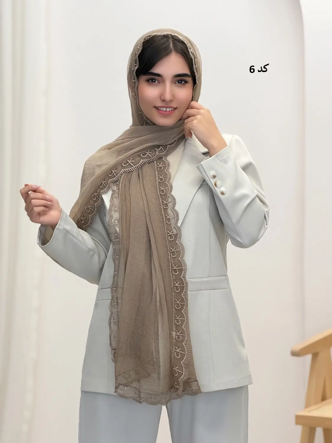 6494-شال حریر ژیوا